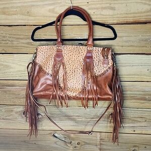 Ostrich skin leather purse